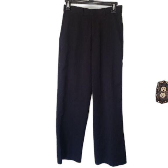 Van Heusen Black Dress Slacks Boys 16R Flat Front Stretch School Uniform Pants - Picture 8 of 14